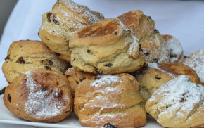 Plate of fruit scones