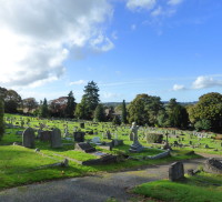Green Lane cemetery, headstones, graves.© Farnham Town Council
