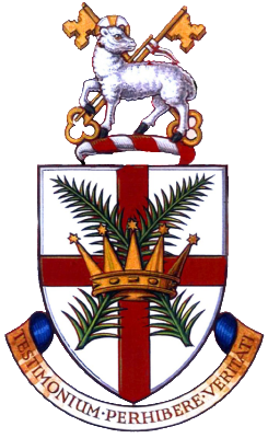 crest, with a lamb, keys and crown.