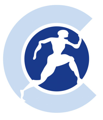 blue and white logo