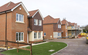 New houses, construction site