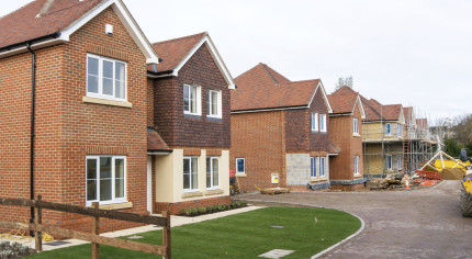 New houses, construction site