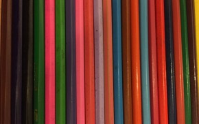 Coloured pencils.