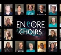 Montage showing head and shoulders of members of Encore Choir